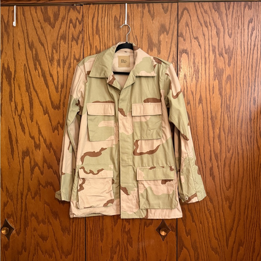 US military desert camouflage combat Coat Small Long DCU Camo Jacket tactical
